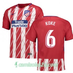 Camisolas de Futebol Atlético Madrid KOKE Equipamento Principal 2017/18 Manga Curta