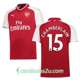 Camisolas de Futebol Arsenal CHAMBERLAIN Equipamento Principal 2017/18 Manga Curta