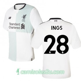 Camisolas de Futebol Liverpool INGS Equipamento Alternativa 2017/18 Manga Curta
