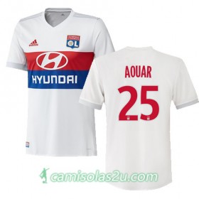 Camisolas de Futebol Olympique Lyonnais HOUSSEM AOUAR Equipamento Principal 2017/18 Manga Curta