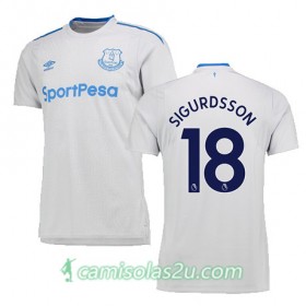 Camisolas de Futebol Everton SIGURDSSON Equipamento Alternativa 2017/18 Manga Curta
