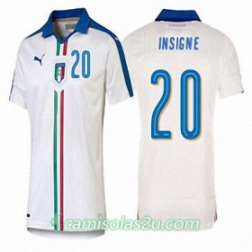 Camisolas de Futebol Itália LORENZO INSIGNE Equipamento Alternativa Euro 2016