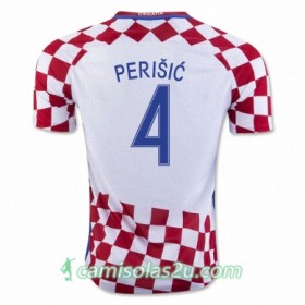 Camisolas de Futebol Croácia IVAN PERISIC Equipamento Principal Euro 2016