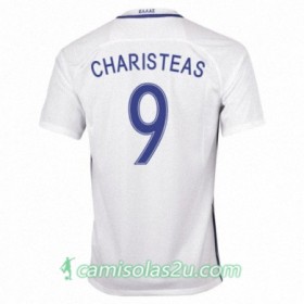 Camisolas de Futebol Grécia ANGELOS CHARISTEAS Equipamento Principal 2016/17 Manga Curta