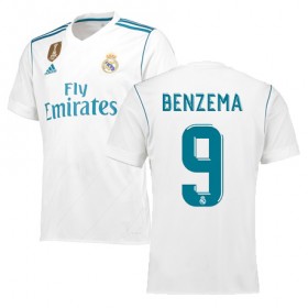 Camisolas de Futebol Real Madrid BENZEMA Equipamento Principal 2017/18 Manga Curta