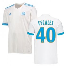Camisolas de Futebol Olympique de Marseille FLORIAN ESCALES Equipamento Principal 2017/18 Manga Curta