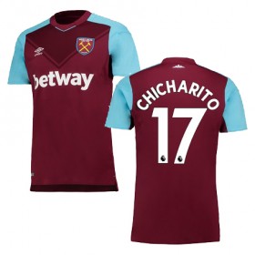Camisolas de Futebol West Ham CHICHARITO Equipamento Principal 2017/18 Manga Curta