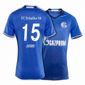 Camisolas de Futebol Schalke AOGO Equipamento Principal 2017/18 Manga Curta