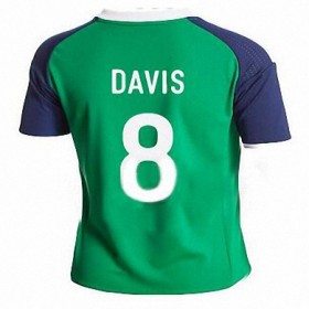 Camisolas de Futebol Irlanda do Norte STEVEN DAVIS Equipamento Principal 2016/17 Manga Curta