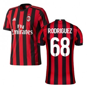Camisolas de Futebol AC Milan RODRIGUEZ Equipamento Principal 2017/18 Manga Curta