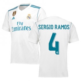 Camisolas de Futebol Real Madrid SERGIO RAMOS Equipamento Principal 2017/18 Manga Curta