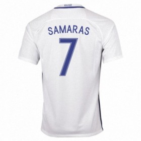 Camisolas de Futebol Grécia GIORGOS SAMARAS Equipamento Principal 2016/17 Manga Curta