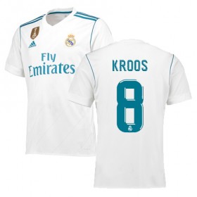 Camisolas de Futebol Real Madrid KROOS Equipamento Principal 2017/18 Manga Curta