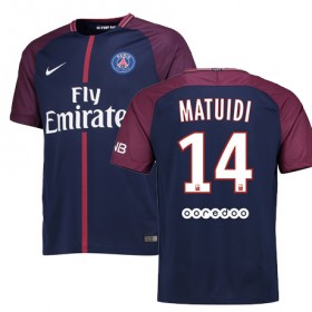 Camisolas de Futebol Paris Saint-Germain BLAISE MATUIDI Equipamento Principal 2017/18 Manga Curta