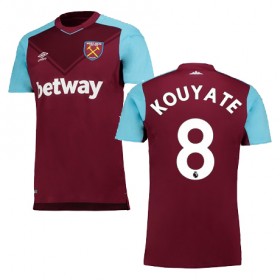 Camisolas de Futebol West Ham KOUYATE Equipamento Principal 2017/18 Manga Curta