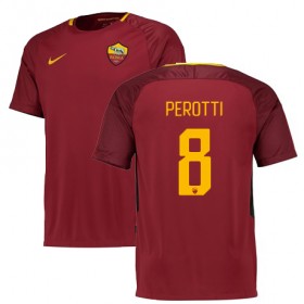 Camisolas de Futebol AS Roma PEROTTI Equipamento Principal 2017/18 Manga Curta