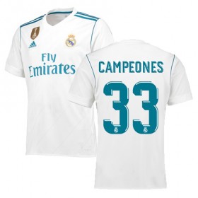 Camisolas de Futebol Real Madrid Campeones 33 Equipamento Principal 2017/18 Manga Curta