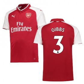 Camisolas de Futebol Arsenal GIBBS Equipamento Principal 2017/18 Manga Curta