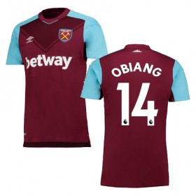 Camisolas de Futebol West Ham OBIANG Equipamento Principal 2017/18 Manga Curta