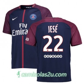 Camisolas de Futebol Paris Saint-Germain JESE Equipamento Principal 2017/18 Manga Curta