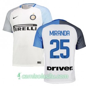 Camisolas de Futebol Inter de Milão MIRANDA Equipamento Alternativa 2017/18 Manga Curta