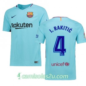 Camisolas de Futebol Barcelona I RAKITIC Equipamento Alternativa 2017/18 Manga Curta