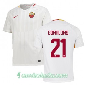 Camisolas de Futebol AS Roma GONALONS Equipamento Alternativa 2017/18 Manga Curta