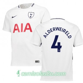 Camisolas de Futebol Tottenham Hotspur ALDERWEIRELD Equipamento Principal 2017/18 Manga Curta