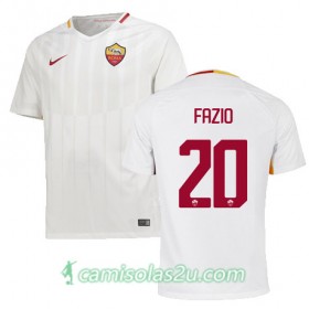 Camisolas de Futebol AS Roma FAZIO Equipamento Alternativa 2017/18 Manga Curta