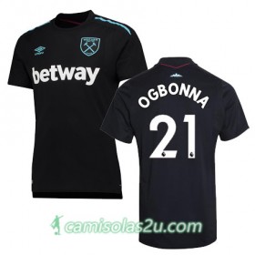Camisolas de Futebol West Ham OGBONNA Equipamento Alternativa 2017/18 Manga Curta
