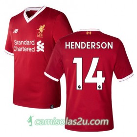 Camisolas de Futebol Liverpool HENDERSON Equipamento Principal 2017/18 Manga Curta
