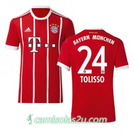 Camisolas de Futebol Bayern München TOLISSO Equipamento Principal 2017/18 Manga Curta