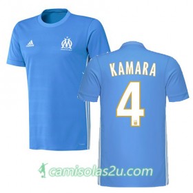 Camisolas de Futebol Olympique de Marseille KAMARA Equipamento Alternativa 2017/18 Manga Curta