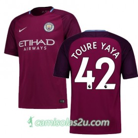 Camisolas de Futebol Manchester City TOURE YAYA Equipamento Alternativa 2017/18 Manga Curta