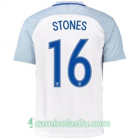 Camisolas de Futebol Inglaterra STONES Equipamento Principal Euro 2016