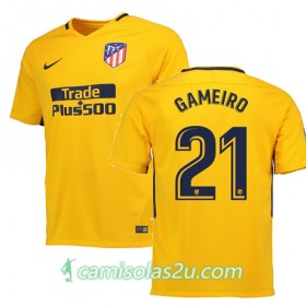 Camisolas de Futebol Atlético Madrid GAMEIRO Equipamento Alternativa 2017/18 Manga Curta
