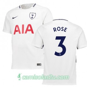 Camisolas de Futebol Tottenham Hotspur ROSE Equipamento Principal 2017/18 Manga Curta