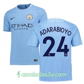 Camisolas de Futebol Manchester City ADARABIOYO Equipamento Principal 2017/18 Manga Curta