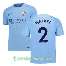 Camisolas de Futebol Manchester City KYLE WALKER Equipamento Principal 2017/18 Manga Curta