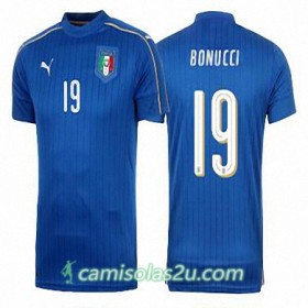 Camisolas de Futebol Itália LEONARDO BONUCCI Equipamento Principal Euro 2016