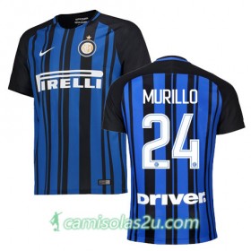 Camisolas de Futebol Inter de Milão MURILLO Equipamento Principal 2017/18 Manga Curta