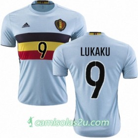 Camisolas de Futebol Bélgica ROMELU LUKAKU Equipamento Alternativa Euro 2016