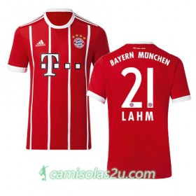 Camisolas de Futebol Bayern München LAHM Equipamento Principal 2017/18 Manga Curta