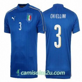Camisolas de Futebol Itália GIORGIO CHIELLINI Equipamento Principal Euro 2016