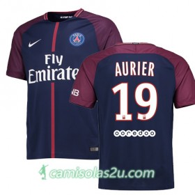 Camisolas de Futebol Paris Saint-Germain SERGE AURIER Equipamento Principal 2017/18 Manga Curta