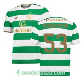 Camisolas de Futebol Celtic LIAM HENDERSON Equipamento Principal 2017/18 Manga Curta