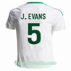 Camisolas de Futebol Irlanda do Norte JONNY EVANS Equipamento Alternativa 2016/17 Manga Curta