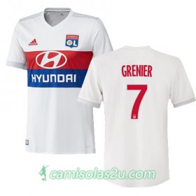 Camisolas de Futebol Olympique Lyonnais CLEMENT GRENIER Equipamento Principal 2017/18 Manga Curta