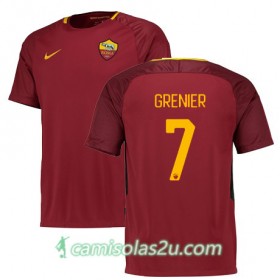 Camisolas de Futebol AS Roma Grenier Equipamento Principal 2017/18 Manga Curta