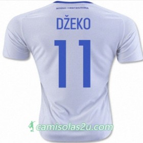 Camisolas de Futebol Bósnia e Herzegovina DZEKO Equipamento Alternativa 2016/17 Manga Curta